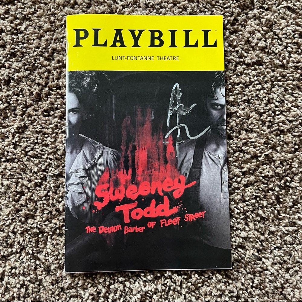 Signed Aaron Tveit Sweeney Todd Playbill